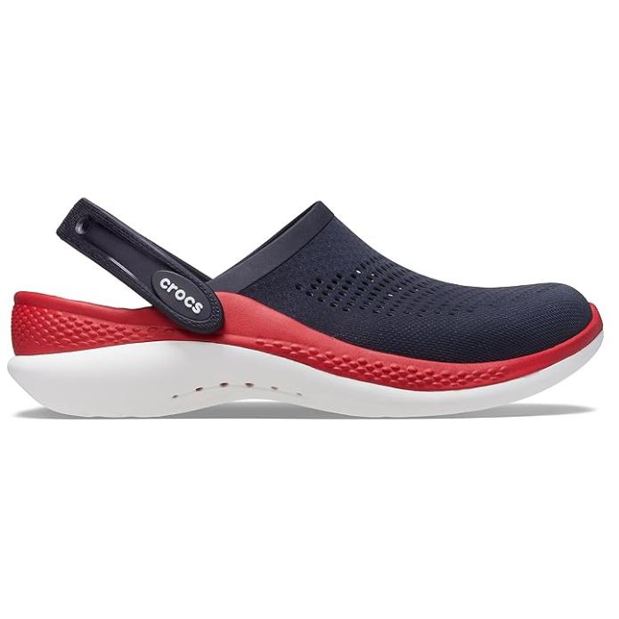 360 Crocs Literide Clogs(Red/Black/White)