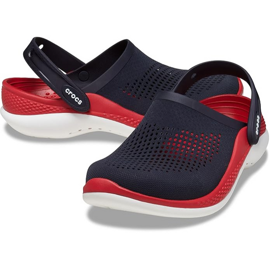 360 Crocs Literide Clogs(Red/Black/White)