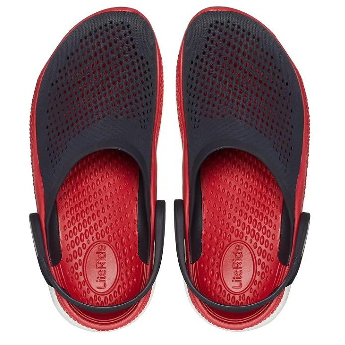 360 Crocs Literide Clogs(Red/Black/White)