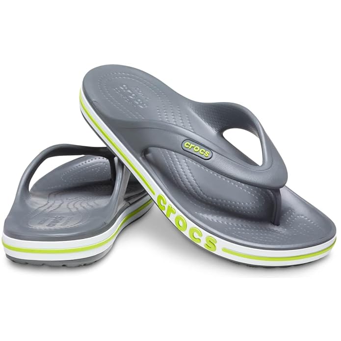 Crocs Unisex Adult Bayaband Flip (Grey Neon)