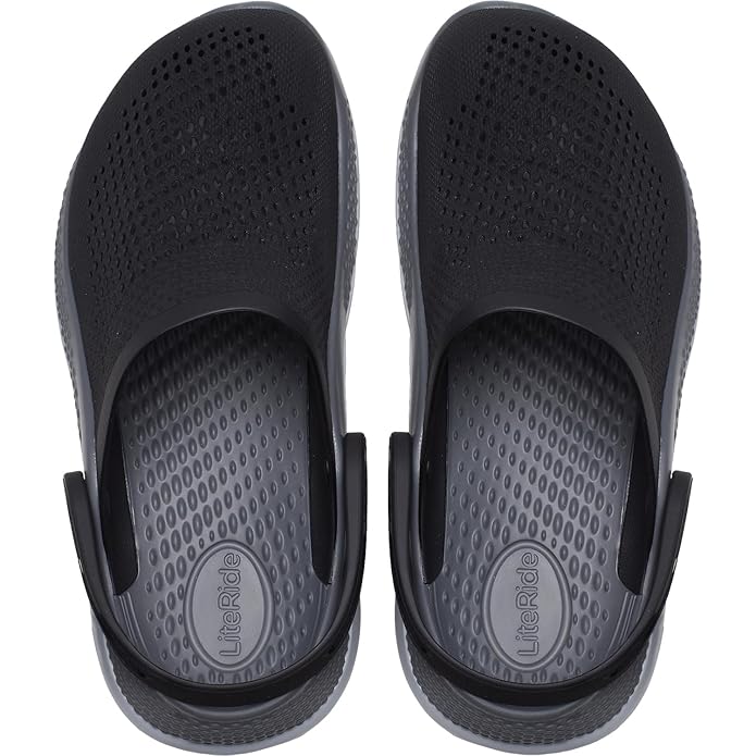 360 Crocs Literide Clogs (Black/Slate Grey)
