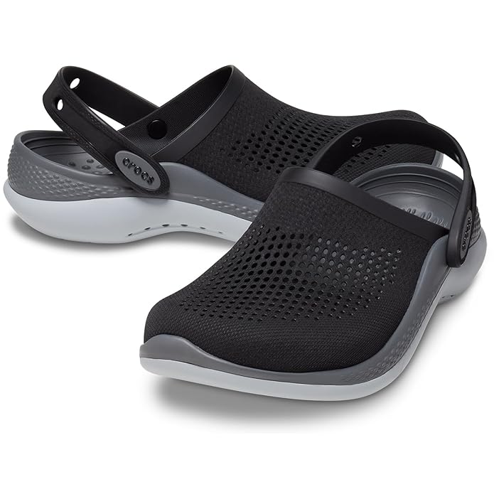 360 Crocs Literide Clogs (Black/Slate Grey)
