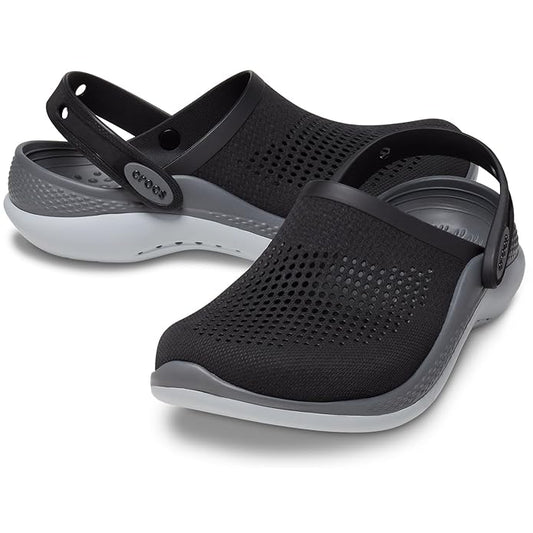 360 Crocs Literide Clogs (Black/Slate Grey)