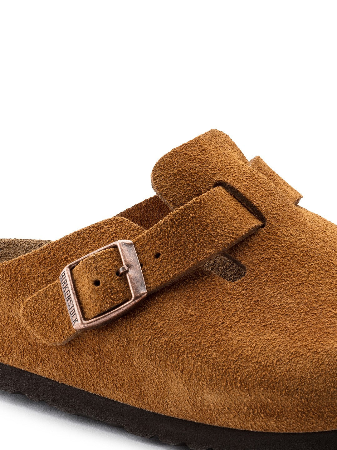 Birkenstock Boston Slides (Suede Tan)