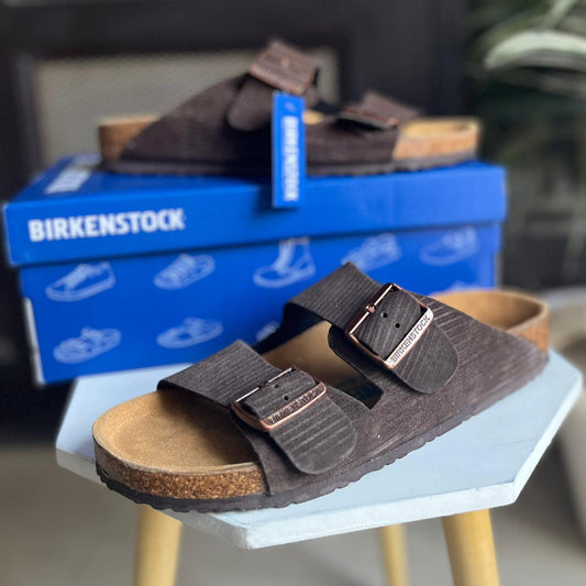 Birkenstock Arizona Slides (Corduroy Brown)